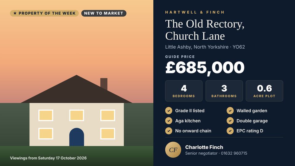 Estate agent screen design: Property of the week